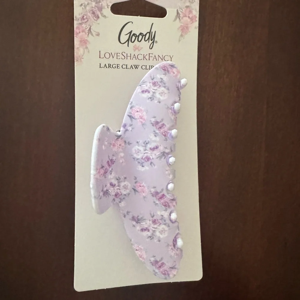 LoveShackFancy x Target Goody Large Floral Claw Clip - Lavender